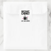 Instant Chemist, voeg koffie toe! Vierkante Sticker (Tas)