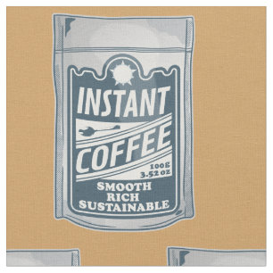 Instant Coffee pop Art Illustratie Stof