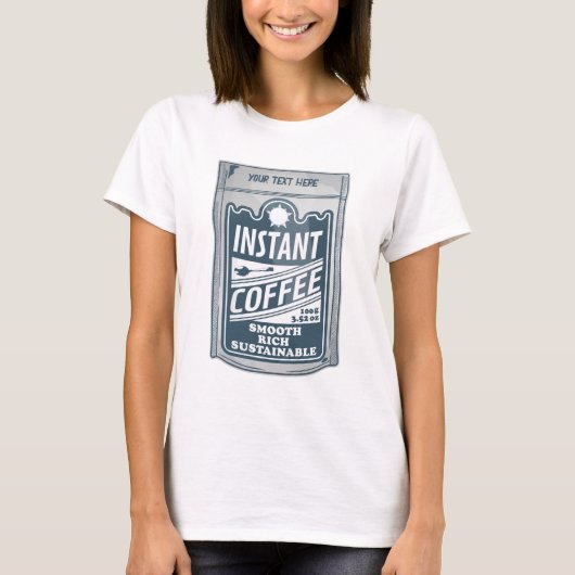 Instant Coffee pop Art Illustratie T-shirt (Voorkant)
