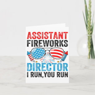 Instant Fireworks Director Funny 4 juli Mannen Wo Kaart
