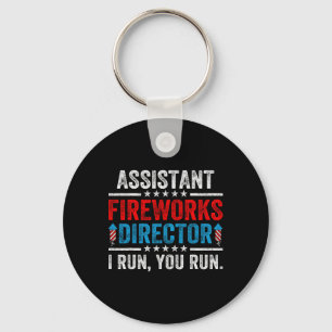 Instant Fireworks Director Funny 4 juli Mannen Wo Sleutelhanger