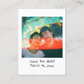 Instant foto bruiloft opslaan van de datum invoege visitekaartje (Voorkant)