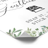 Instant Fotogastenboek Teken Groene Eucalyptus Poster (Hoek)