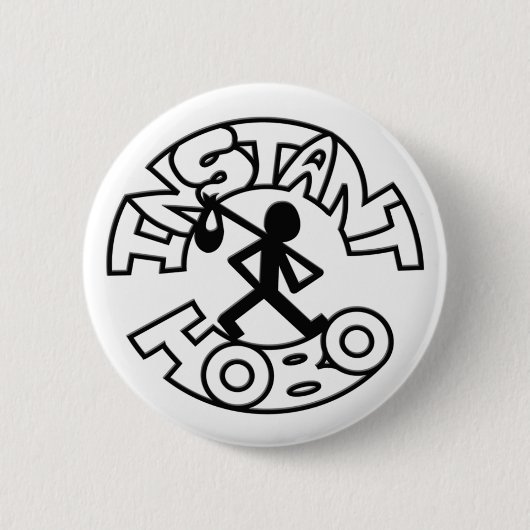 Instant Hobo_Hobo Man_Logo_ Ronde Button 5,7 Cm (Voorkant)