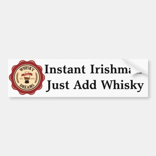 Instant Irishman Bumpersticker (Voorkant)
