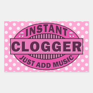 Instant logger voeg gewoon muziekroze toe rechthoekige sticker