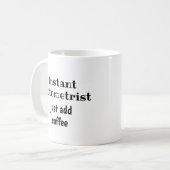 Instant Optometrist voegt coffee Fun Quote toe Koffiemok (Voorkant links)