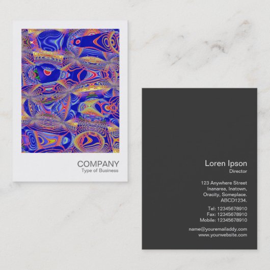 Instant Photo 054 - Fractal Abstract 061012a Visitekaartje (Voorkant / Achterkant)