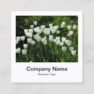 Instant Photo Style - Bedrijf - Witte Tulpen Vierkante Visitekaartje