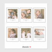 Instant Photo Style Square Multi Photo Sticker (Vel)