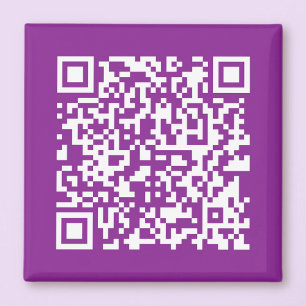 Instant QR-code met uw website-URL   Paars Magneet