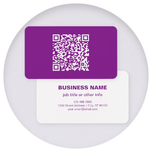 Instant QR-code met uw website-URL   Paars Visitekaartje