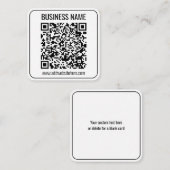 Instant QR-code (voer de URL van uw website in om  Notitiekaartje (Voorkant / Achterkant)