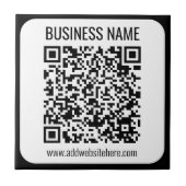 Instant QR-code (voer de URL van uw website in om  Tegeltje (Voorkant)