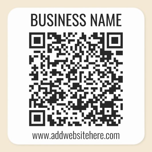 Instant QR-code (voer de URL van uw website in om Vierkante Sticker