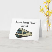 Instant RETIRED persoon, voeg gewoon RV toe Kaart (Gele Bloem)
