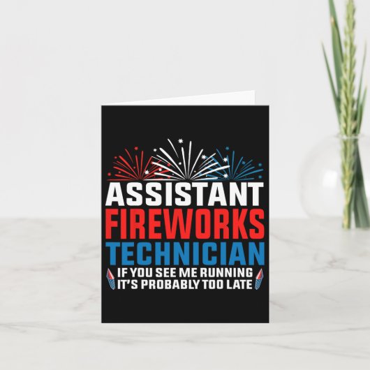 Instant vuurwerk technicus als je grappige 4th O z Kaart (Voorkant)