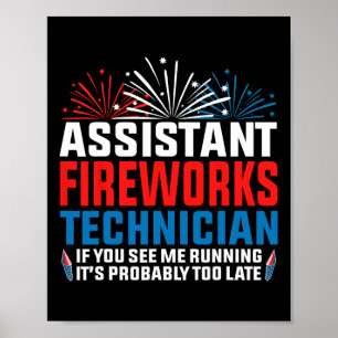 Instant vuurwerk technicus als je grappige 4th O z Poster