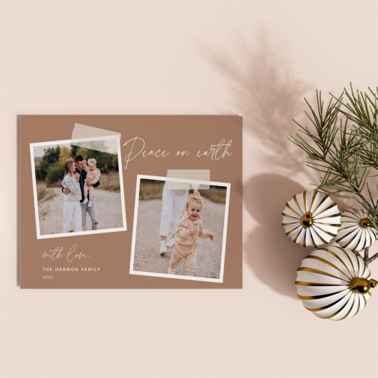 Instantané | Carte de vacances photo Peace on Eart