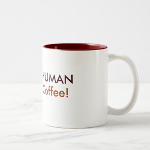 INSTANTE MENS, gewoon koffie toevoegen! Tweekleurige Koffiemok