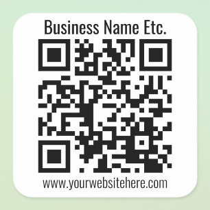INSTANTIE CREËER SCANNABLE QR-code Vierkante Sticker