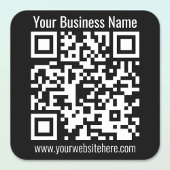 INSTANTIE CREËER SCANNABLE QR-code Vierkante Sticker