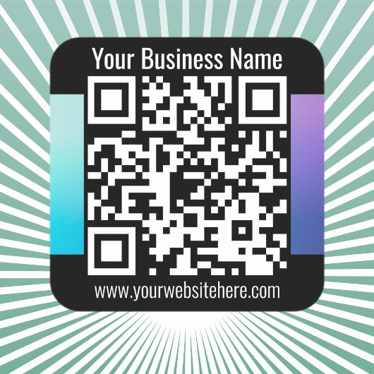 INSTANTIE CREËER SCANNABLE QR-code Vierkante Sticker