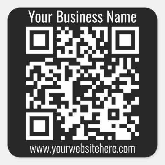 INSTANTIE CREËER SCANNABLE QR-code Vierkante Sticker (Voorkant)