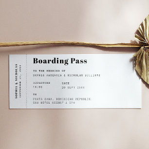 Instapass. Bestemming ticket reis bruiloft Kaart