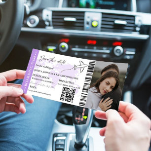 Instapass Minimalistische bewaar de datum ticket Save The Date