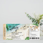 Instapass Wereldkaart Tropisch Eiland RSVP Kaart (Staand voorkant)