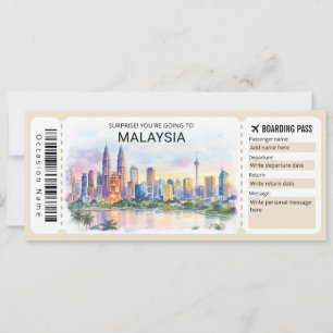 Instapboardingpas Ticket Maleisië Reis Kaart