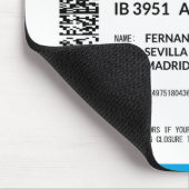 Instapkaart (blauw) muismat (Hoek)