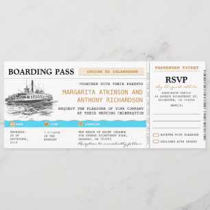 instapkaart cruiseuitnodigingen met RSVP Kaart