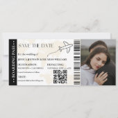 Instapkaart Modern  save the date ticket (Voorkant)