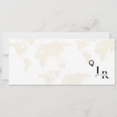 Instapkaart monogram bewaar de datum ticket save the date (Achterkant)