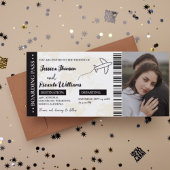 Instapkaart monogram trouwticket kaart