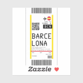 Instapkaart naar Barcelona (BCN) Sticker