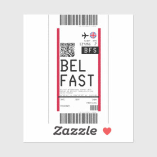 Instapkaart naar Belfast (BFS) Sticker