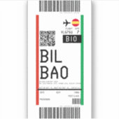 Instapkaart naar Bilbao (BIO) Sticker (Voorkant)