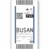 Instapkaart naar Busan (PUS) Sticker (Voorkant)