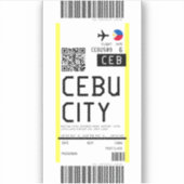 Instapkaart naar Cebu City (CEB) Sticker (Voorkant)