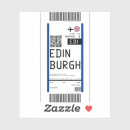 Instapkaart naar Edinburgh (EDI) Sticker