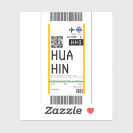Instapkaart naar Hua Hin Thailand (HHQ) Sticker