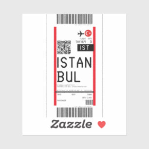 Instapkaart naar Istanbul (IST) Sticker