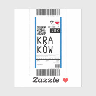 Instapkaart naar Krakau (KRK) Sticker