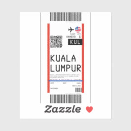 Instapkaart naar Kuala Lumpur (KUL) Sticker