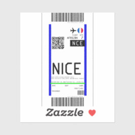 Instapkaart naar Nice (NCE) Sticker