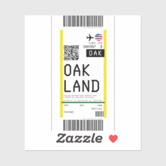 Instapkaart naar Oakland (OAK) Sticker