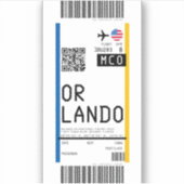 Instapkaart naar Orlando (MCO) Sticker (Voorkant)